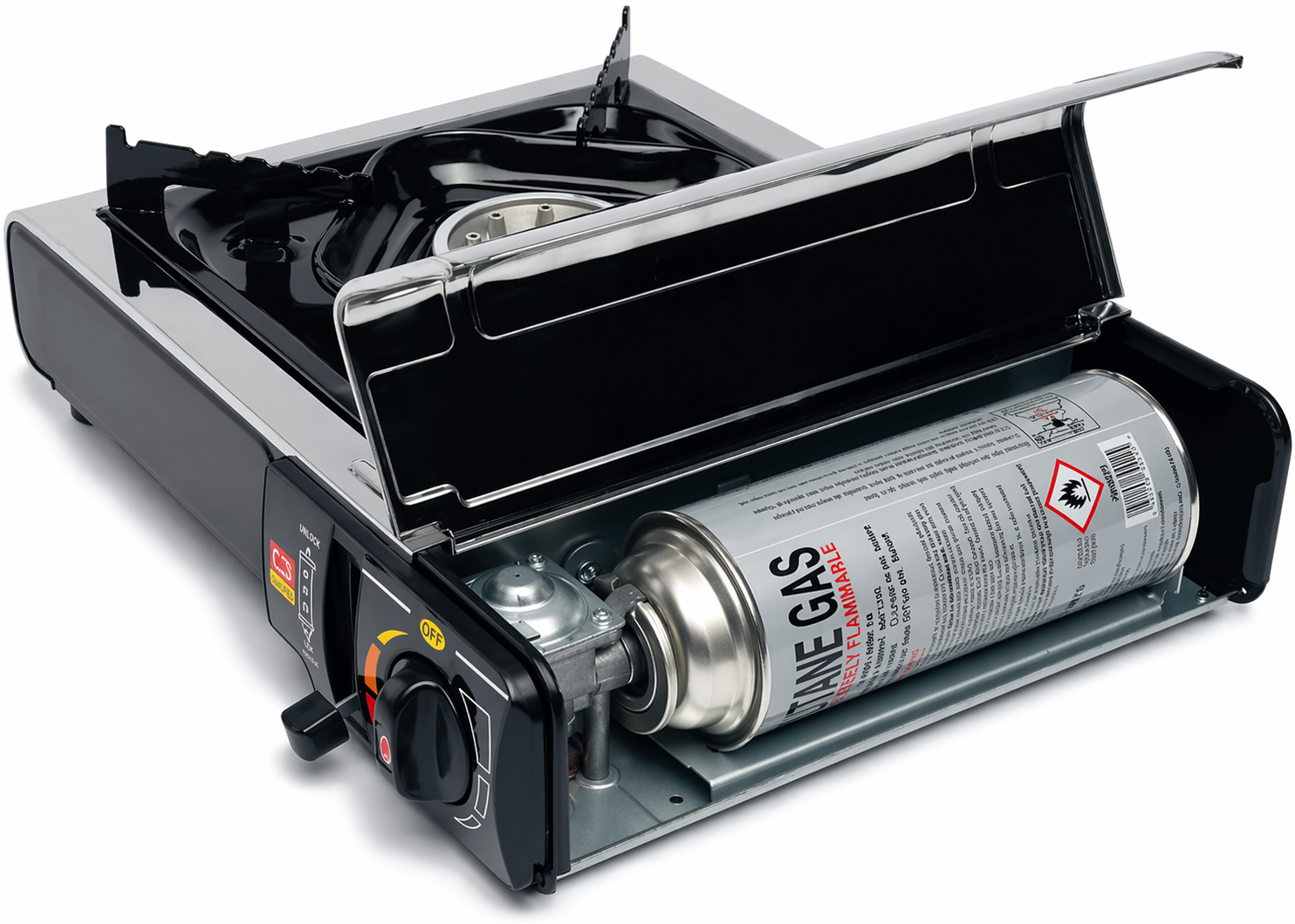 Gasstel (incl. 4 gasflesen)