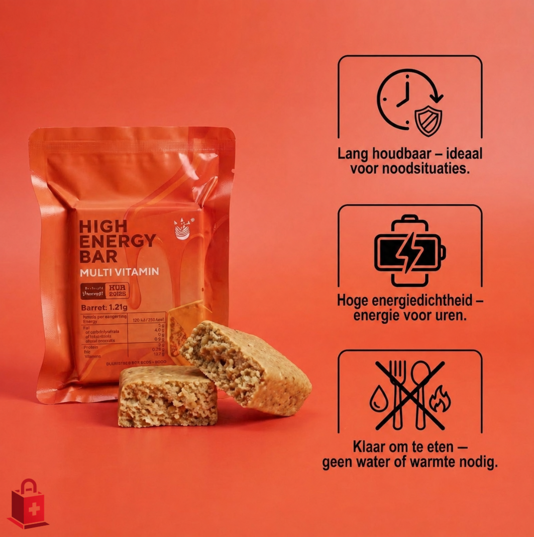 Nood-Kit® Noodpakket voedsel - Noodvoeding - Compact Noodrantsoen - Multi Vitamine 12-Pack - Survival voeding - Noodpakket eten - 20+ jaar houdbaar