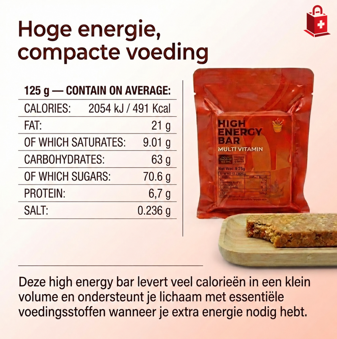 Nood-Kit® Noodpakket voedsel - Noodvoeding - Compact Noodrantsoen - Multi Vitamine 12-Pack - Survival voeding - Noodpakket eten - 20+ jaar houdbaar