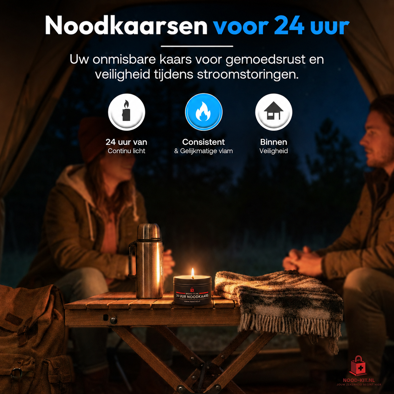 Nood-Kit 24 Uur Kaarsen - Noodverlichting - Noodsituatie - Noodpakket