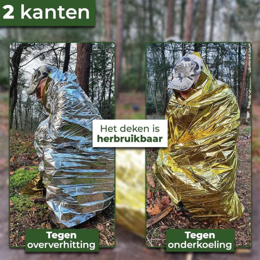 Reddingsdeken 4 stuks – Warmhoud & Isolatiedeken